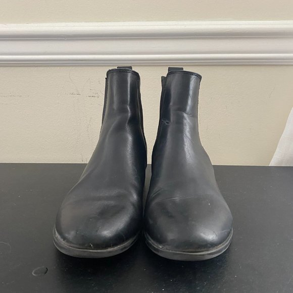 Steve Madden Dover Leather Ankle Boots Black - Picture 6 of 8